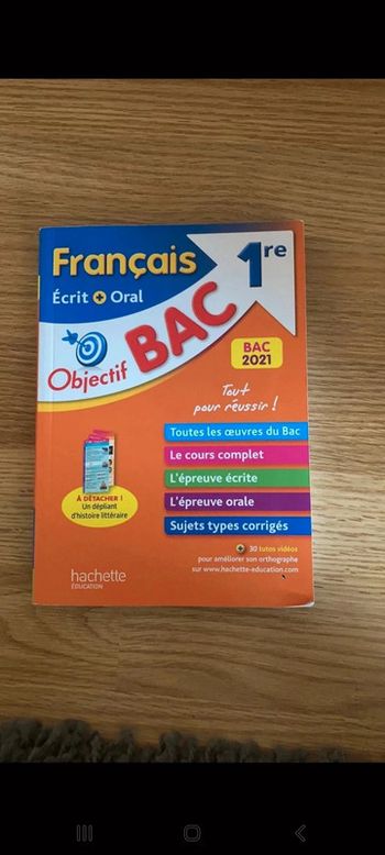 Livre bac de francais