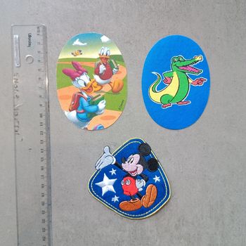 Lot de 3 patch thermocollant Disney Mickey Donald Daisy