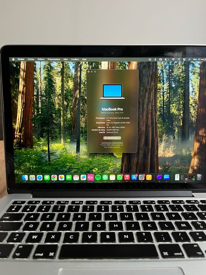 💻 MacBook Pro 13” – Fin 2015 – 16 Go RAM / SSD 256 Go – Très bon état - photo numéro 4