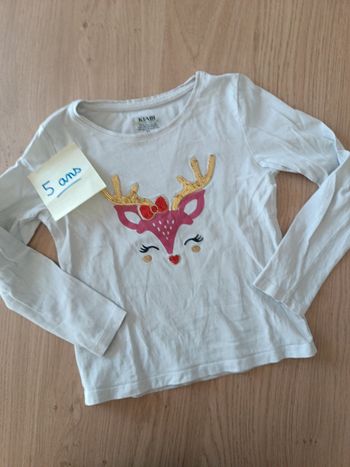 T-shirt manches longues Noël 5 ans