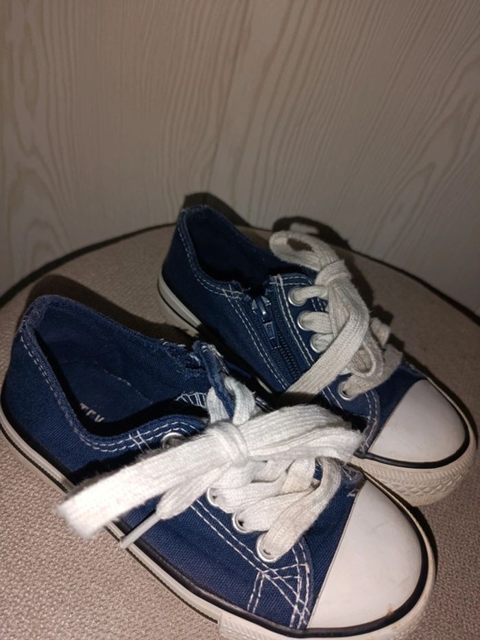 Basket en toile bleu marine - photo numéro 8