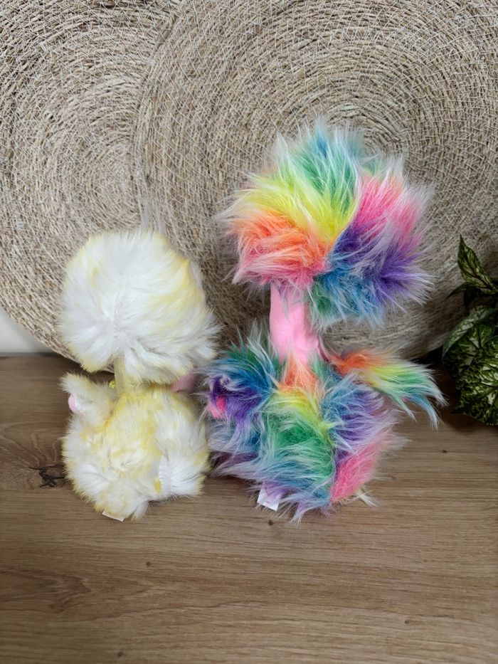 Lot de 2 doudous autruche Asha Benedict ty - photo numéro 2