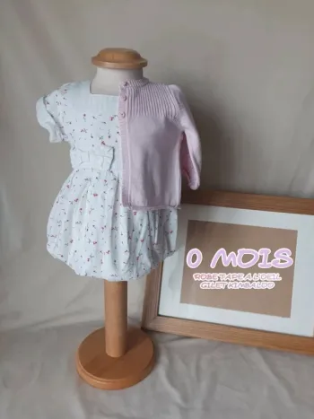 Adorable ensemble Tape à l'œil fille naissance – 0 mois