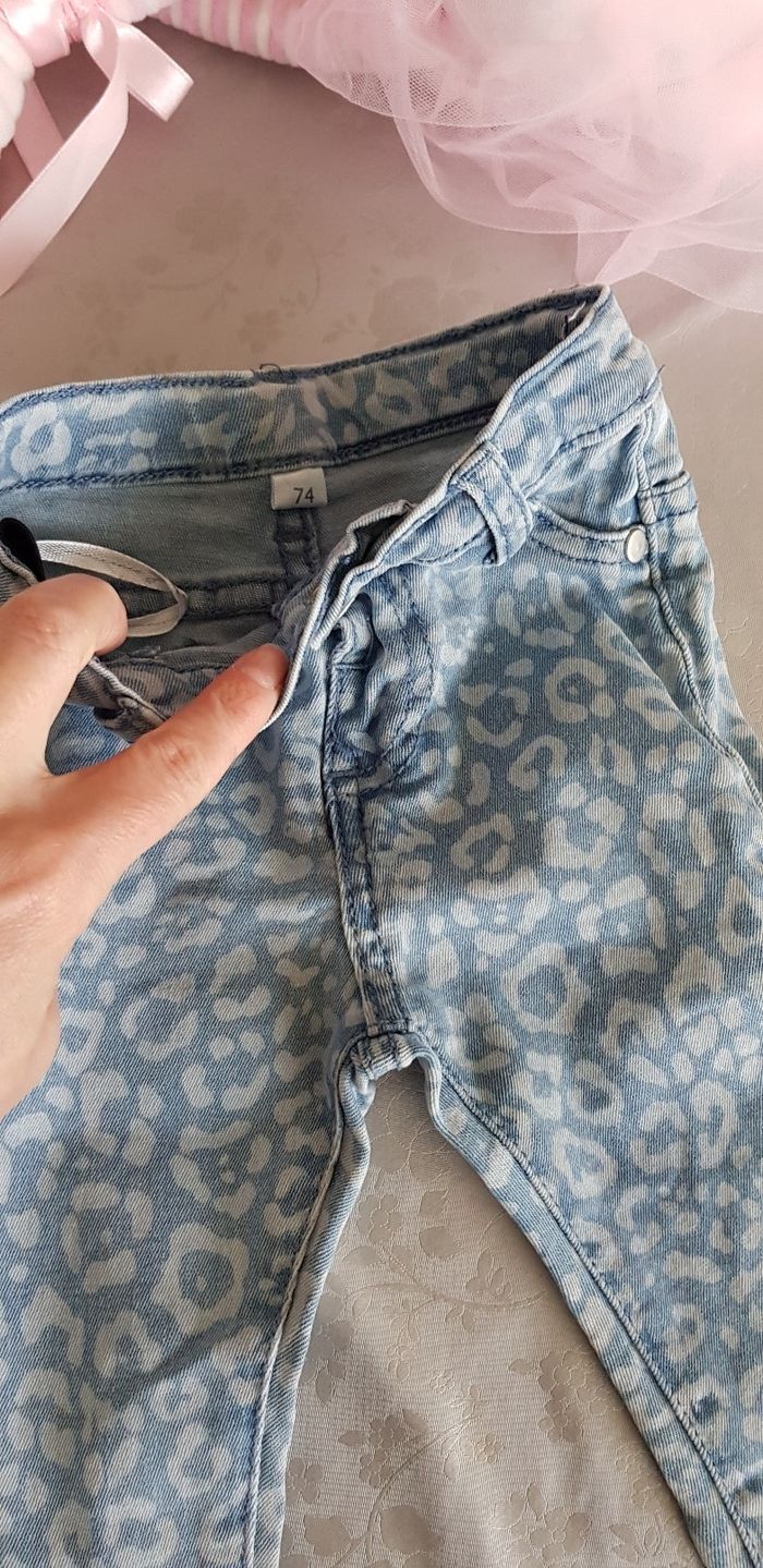 Jean's slim neuf motif léopard 74cm - photo numéro 2