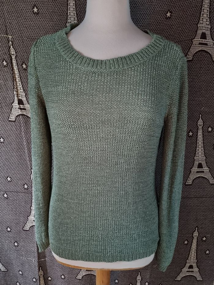 Pull vert style tricot taille L