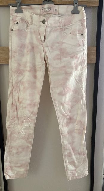 pantalon rose poudré