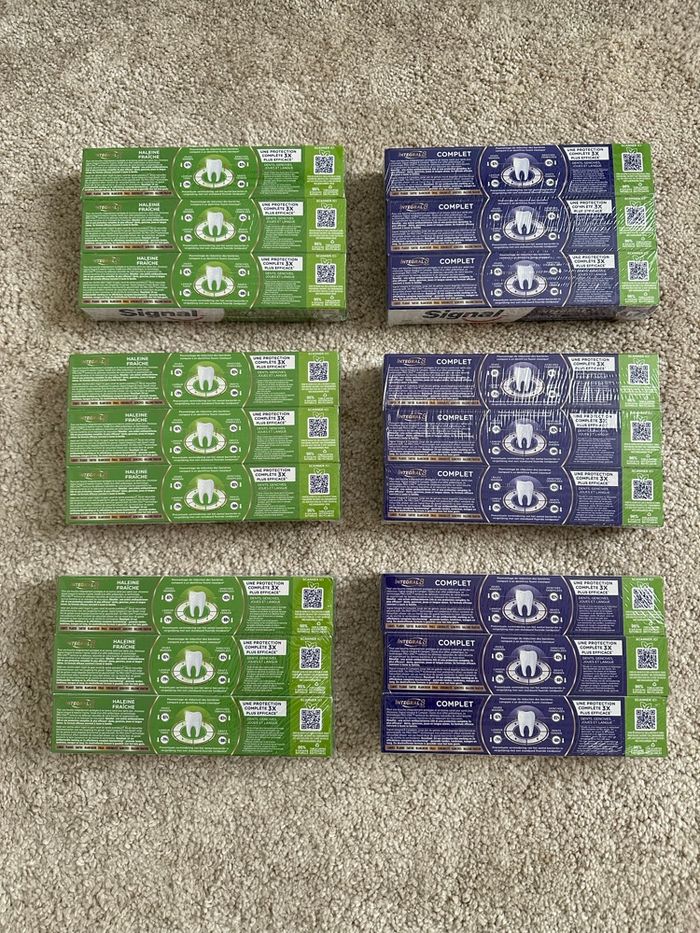 Lot de 18 tubes dentifrice Signal Intégral 8 haleine fraîche & complet - photo numéro 2