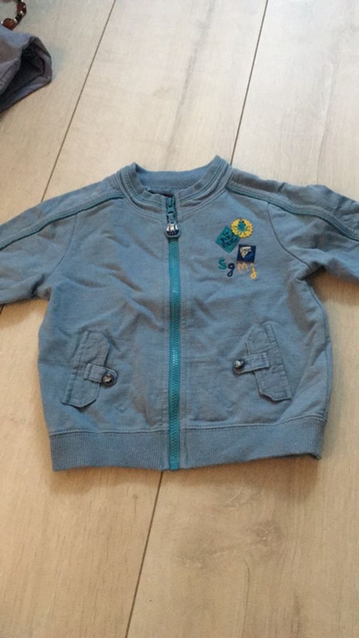 Gilet sergent major bleu 9 mois