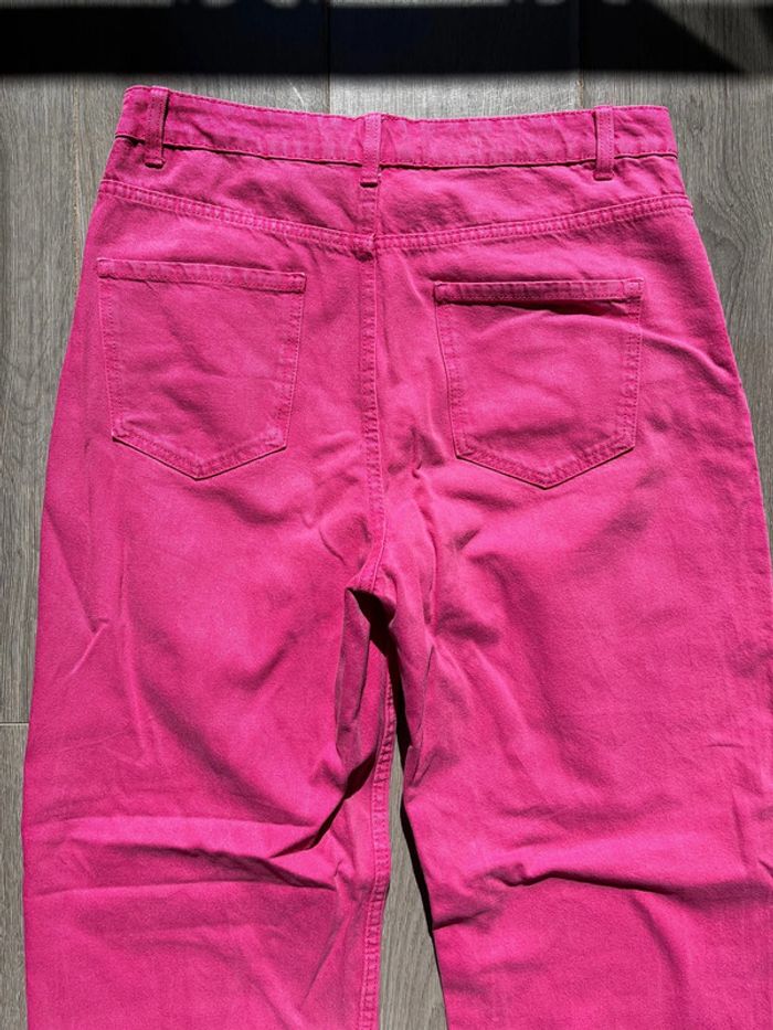 Pantalon jean wide leg / large rose - photo numéro 5