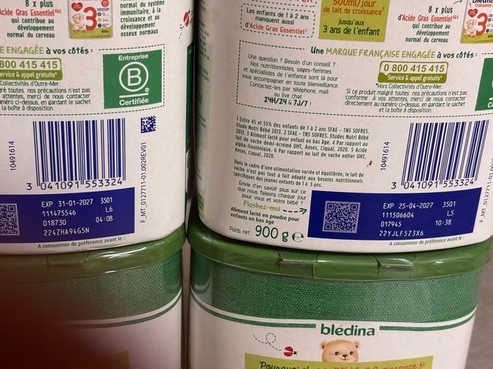 Lait bledilait croissance 3 em âge 4 boites - photo numéro 2