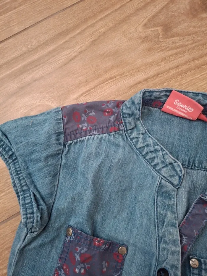 Robe en jean Hello Kitty 6 ans très bon état - photo numéro 3