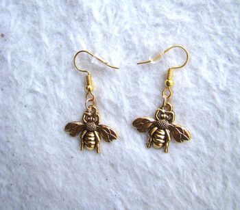 boucles or neuves abeilles dorées création