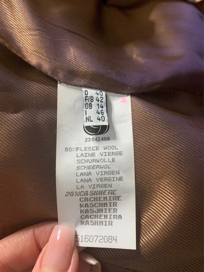 Blazer Camel Laine vierge et Cachemire Vintage T42 XL - photo numéro 10