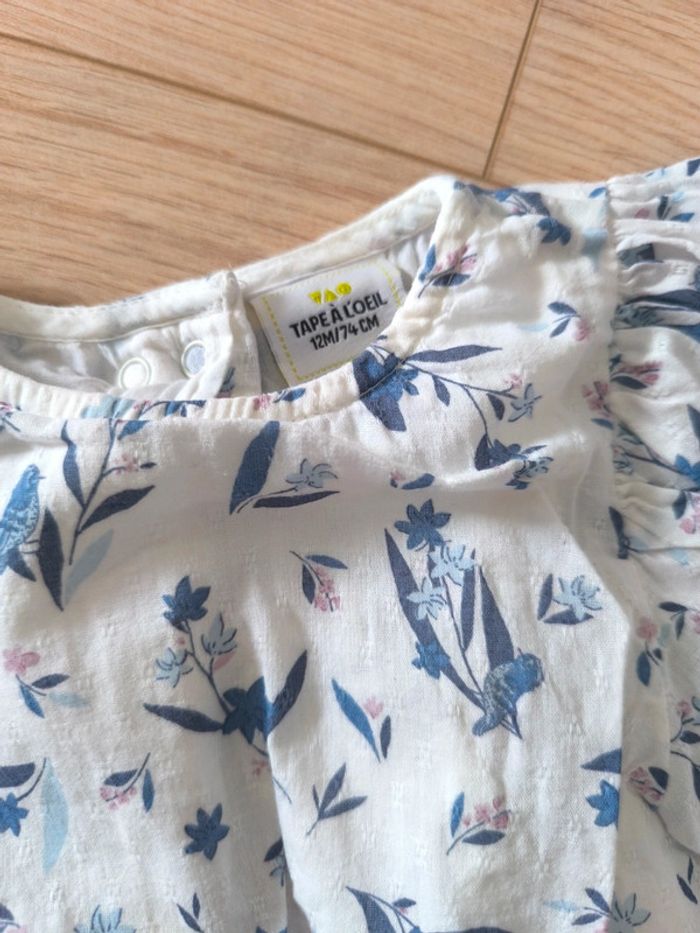 Robe fleurie légère Tape à l'oeil - Taille 12 mois - 74cm - photo numéro 5