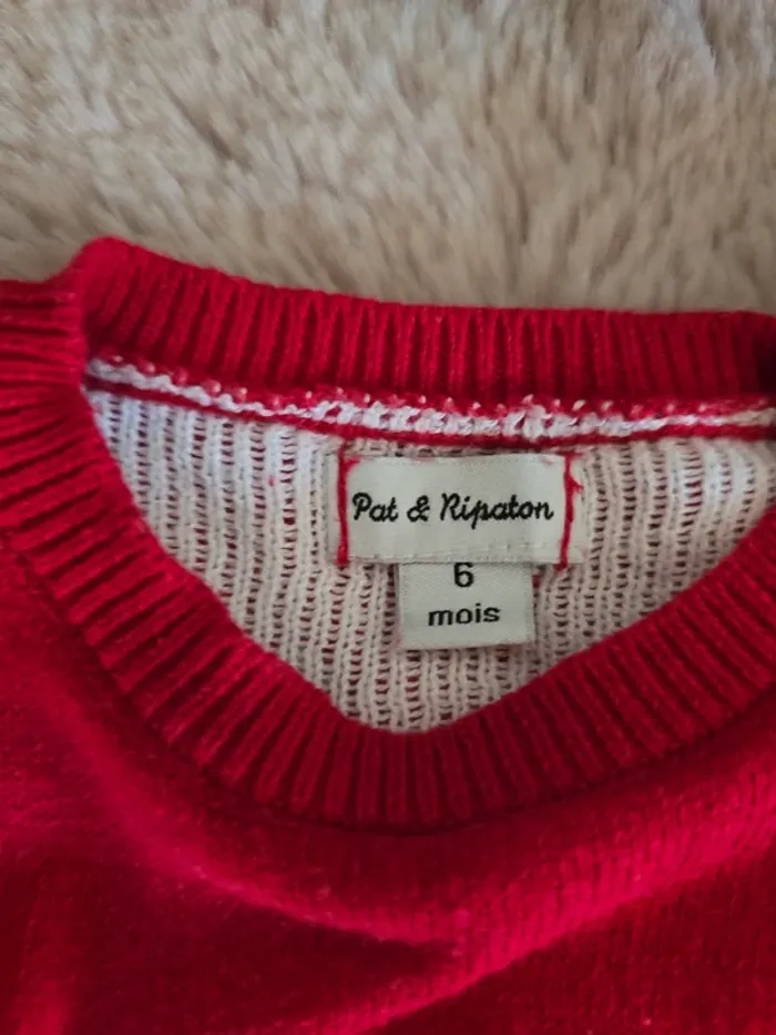 Adorable robe pull rouge Pat et Ripaton - photo numéro 5