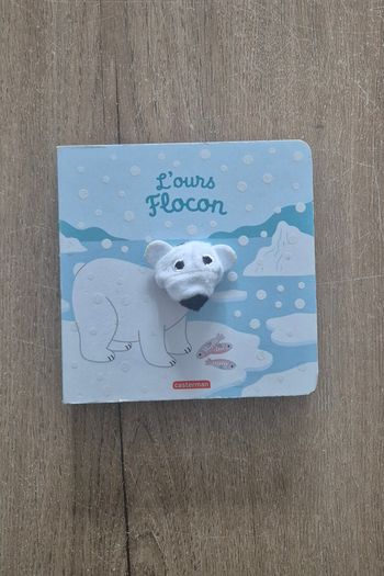Grand livre marionnette L'ours Flocon
