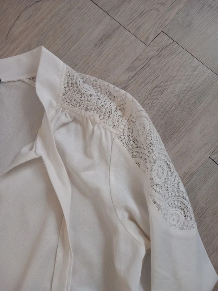 Blouse blanc épaules ajouré - photo numéro 7