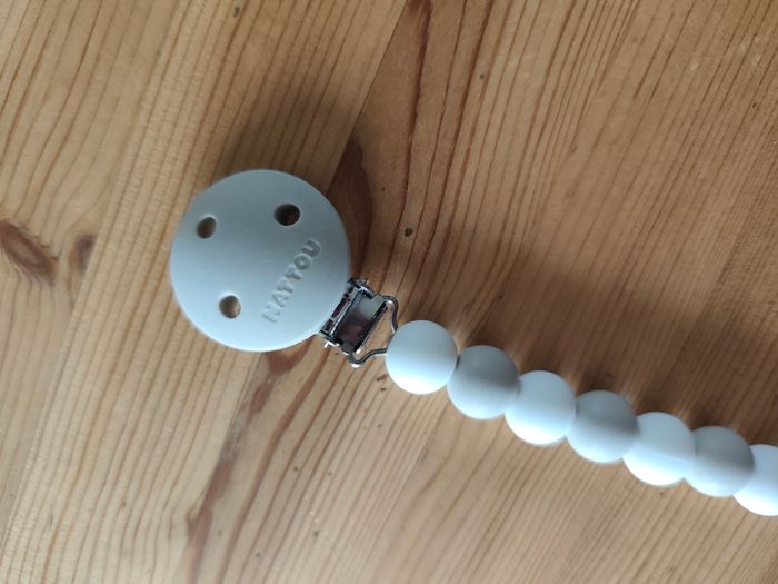 Attache sucette blanc gris Nattou - photo numéro 4