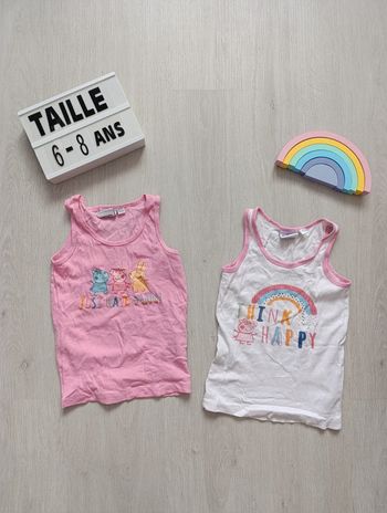 Lot 2 maillots de corps Peppa pig taille 6/8ans