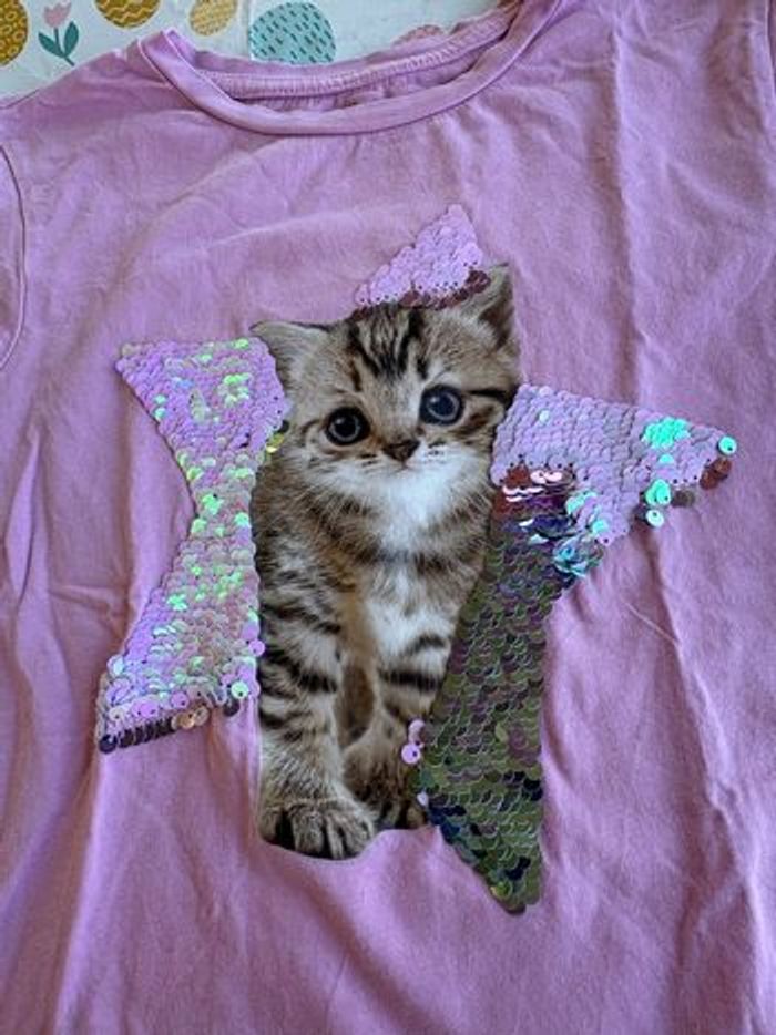 T shirt Chat 122/128 - photo numéro 2
