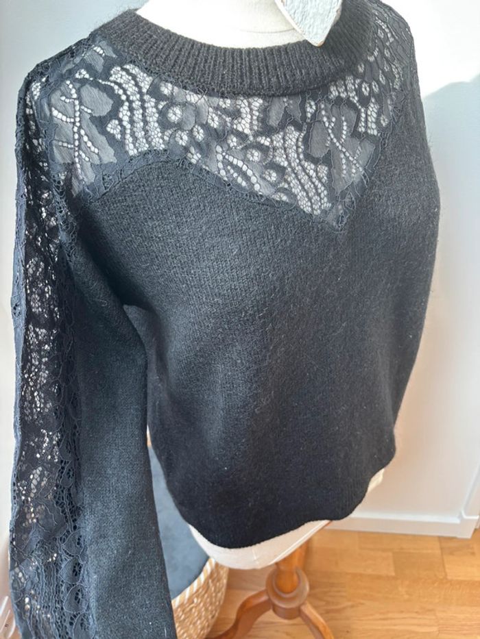 🖤 sublime pull dentelle noir - Promod - T36 - photo numéro 4
