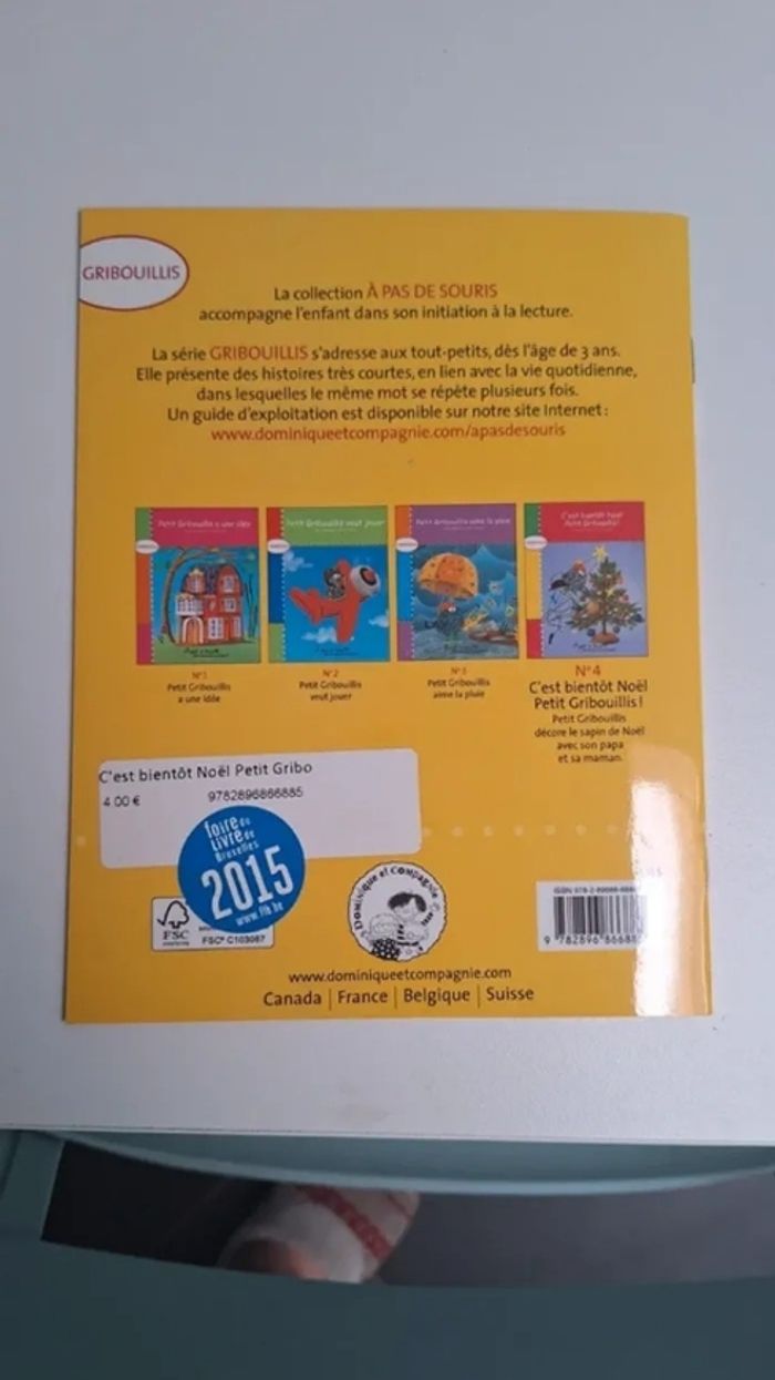 Livre enfant c'est bientôt noel petit gribouillis - photo numéro 2
