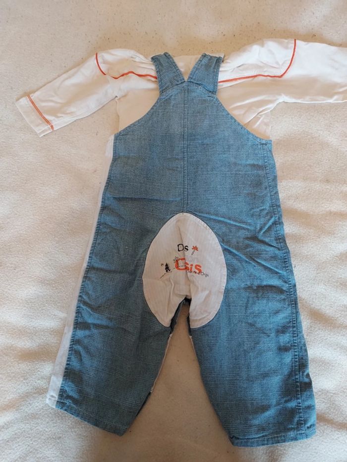 Ensemble salopette t-shirt Sucre d'orge - photo numéro 2