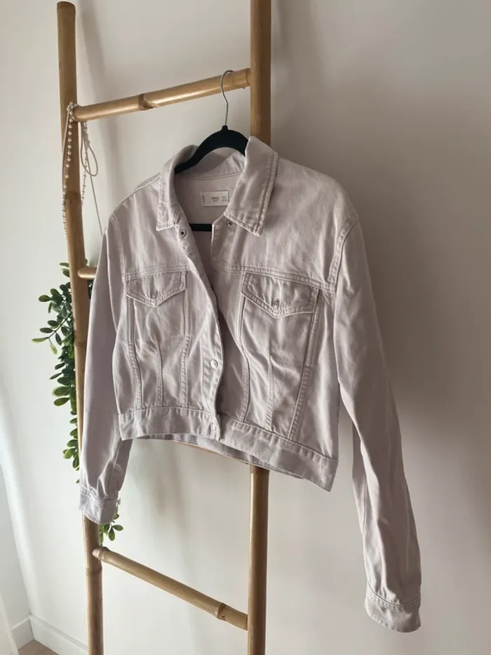 Veste en jean rose pâle/lila - photo numéro 2
