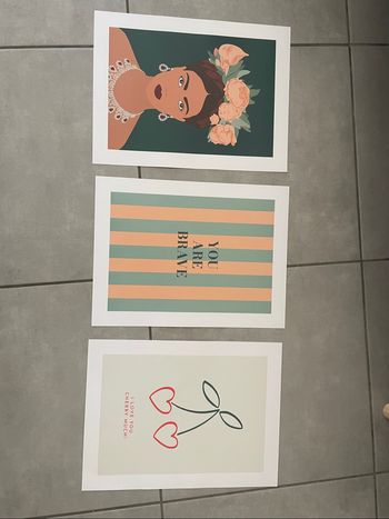 🌸3 affiches décorative pour cadre 🌸