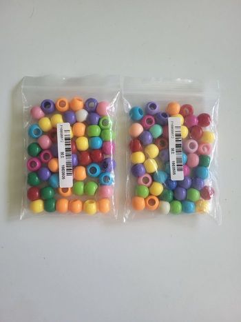 Perles rondes multicolores 