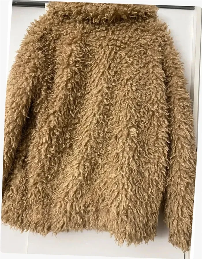 Manteau shaggy beige New look - photo numéro 5