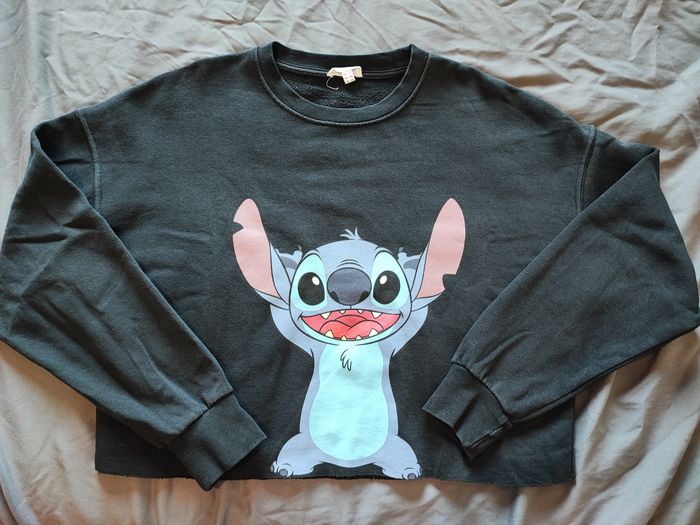Sweat court Stitch noir Xs