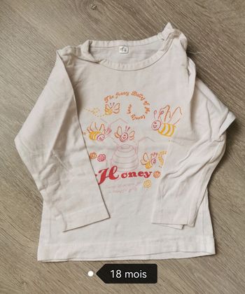T-shirt manche longue fille 18 mois