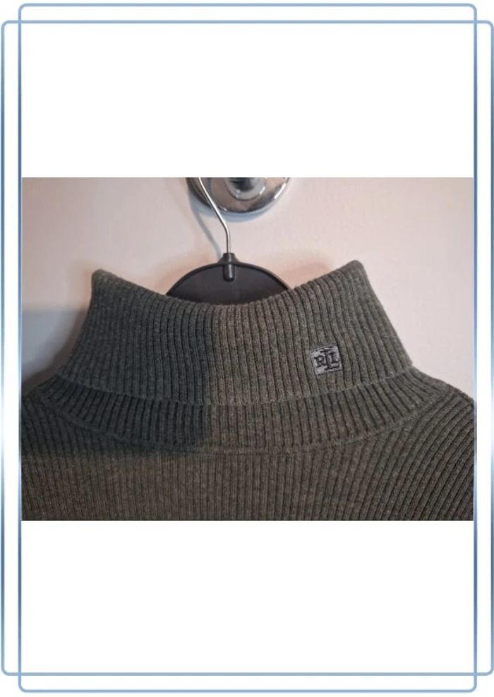 Pull ralph lauren col roulé femme vert foncé - taille L - photo numéro 6
