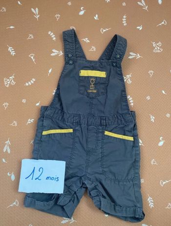 Salopette short 12 mois