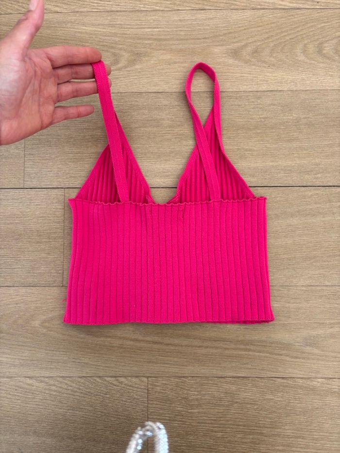 Jolie Top - Crop Top fuschia - taille M - photo numéro 4