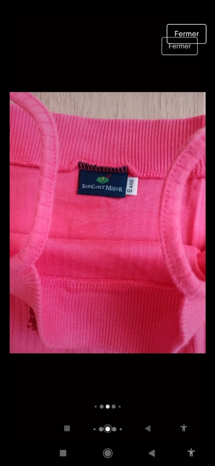 short gris foncé Converse 8 ans débardeur rose sergent major 6 ans - photo numéro 4