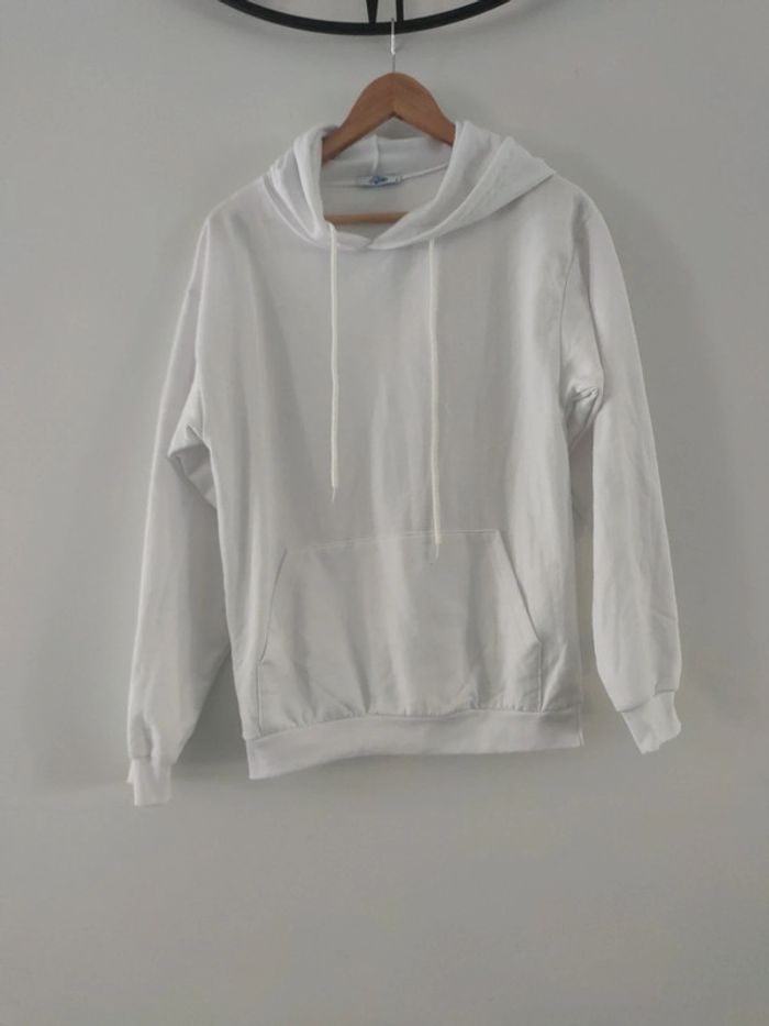 Sweatshirt a capuche blanc taille S neuf