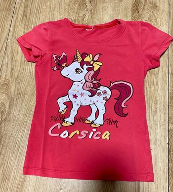 T shirt souvenir de corse 5 ans avec poney