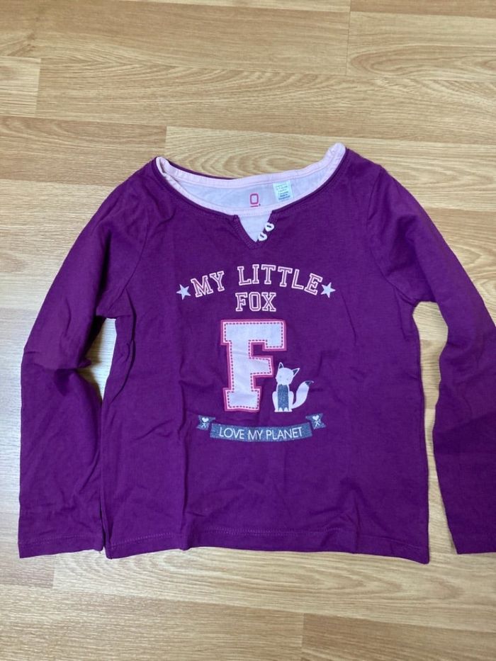 T-shirt manches longues violet