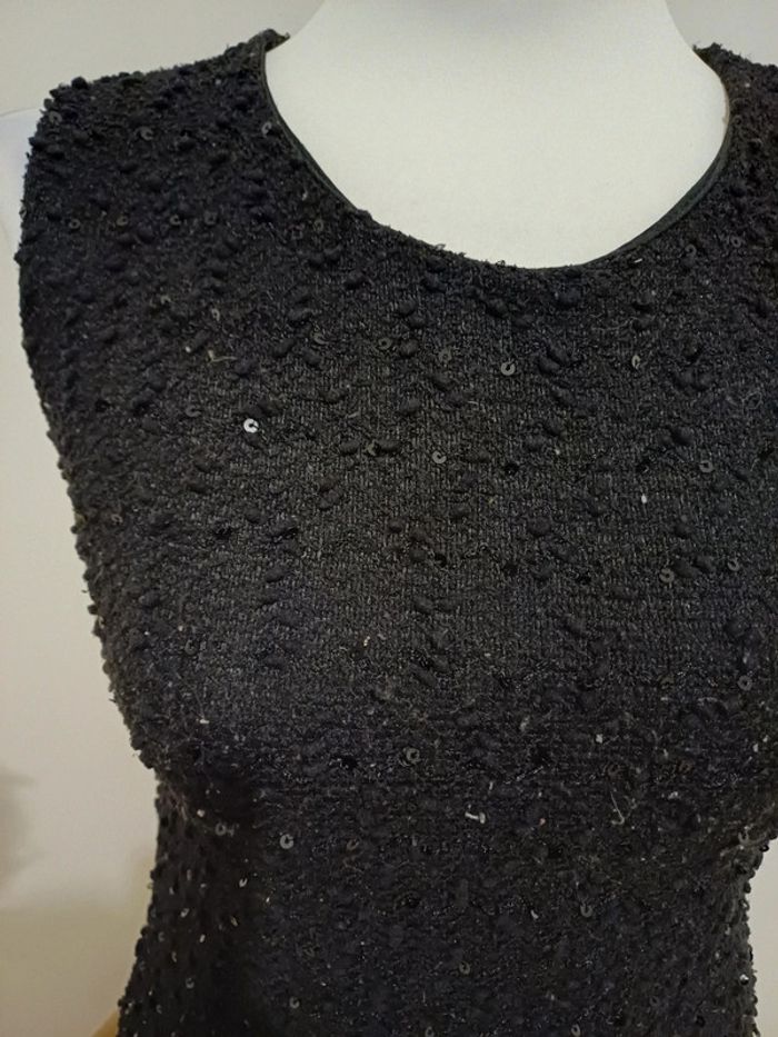 Robe noire chaude à sequins Zara taille S 36 - photo numéro 2