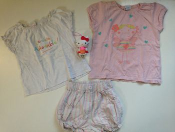 lot été - short et 2 tee shirt