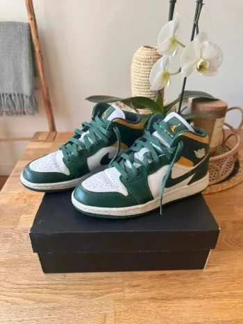 Air Jordan 1 Mid Sonics Vert et jaune 36,5