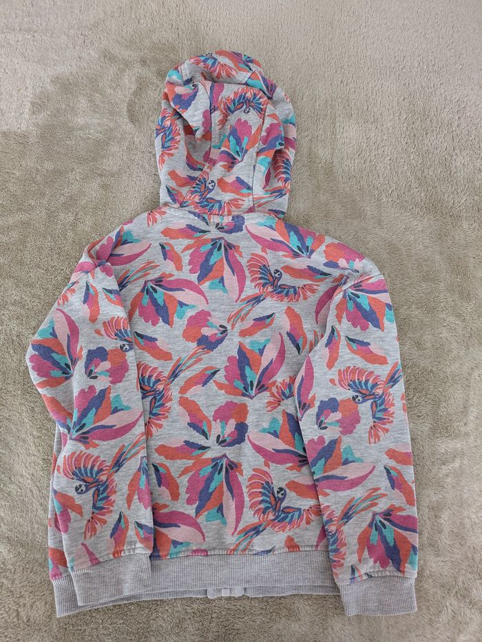 Sweat Zippé à Capuche Imprimé Floral - photo numéro 4