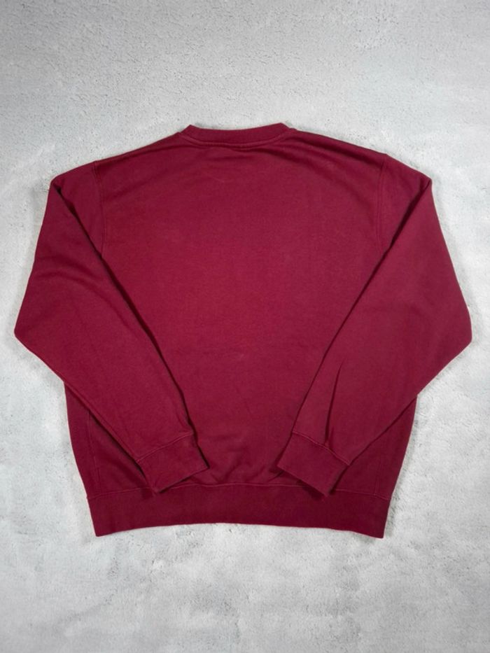 Sweat Nike Club Fleece Crewneck Pull col rond - Bordeaux logo brodé - Taille L Hommes - photo numéro 3