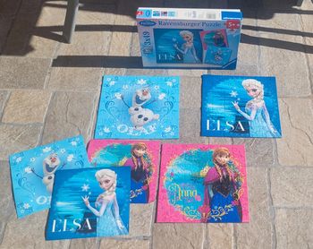 3 puzzles La Reine des Neiges