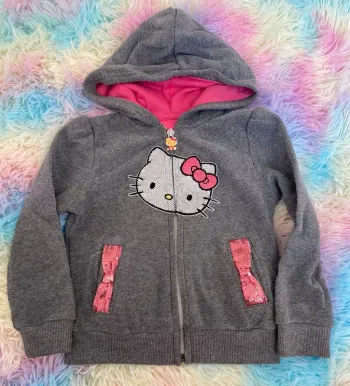 Veste à capuche gris et rose - Hello Kitty – 24 mois