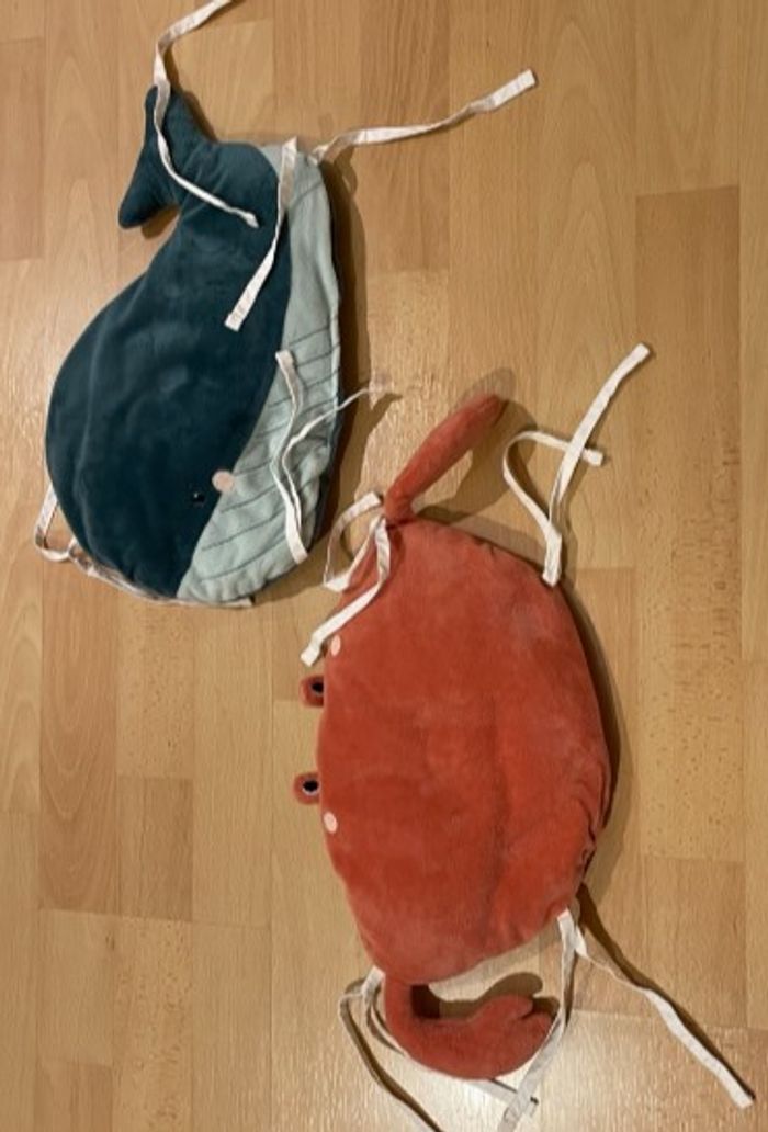 5 coussins modulable Tour de lit / Tour de parc thème Océan - photo numéro 5