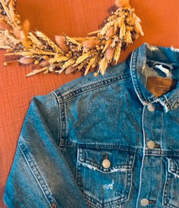 💙 Veste en jean Zara garçon – 6 ans – Effet usé tendance 💙