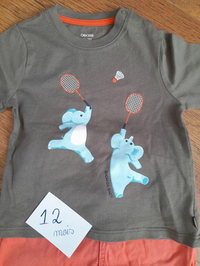 Magnifique ensemble coloré 12 mois neuf - photo numéro 5